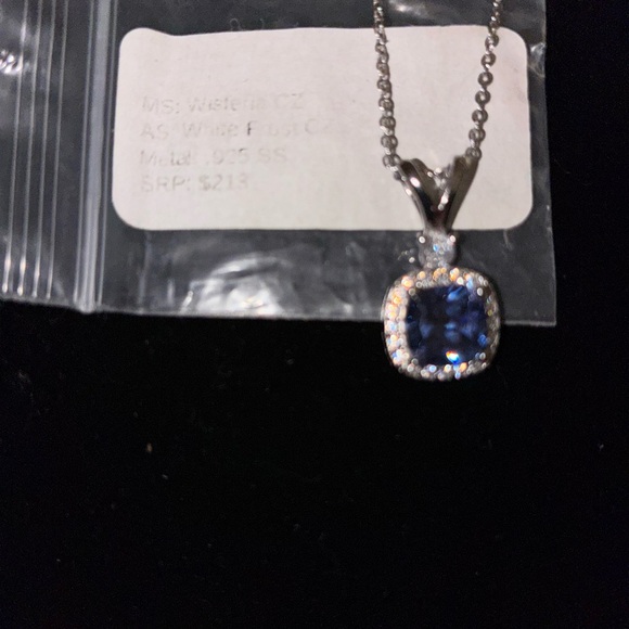 Silver and Purple Gemstone Necklace - Picture 2 of 2